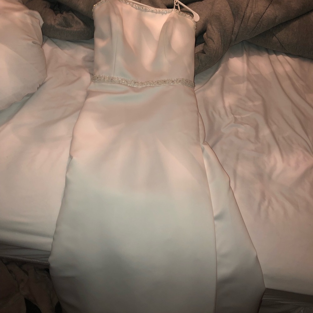 white david’s bridal wedding dress